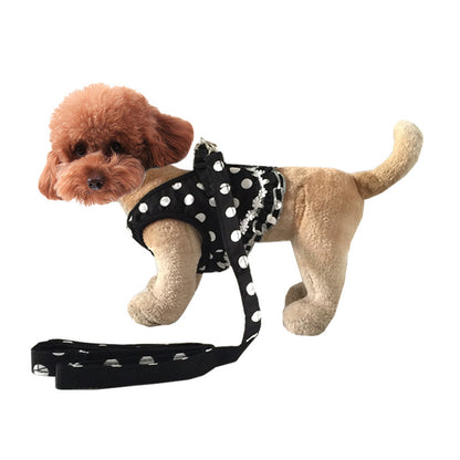 Small Dog Wave Point Vest Traction Belt Pet Traction Rope Dog Chest Strap Dog Traction Rope