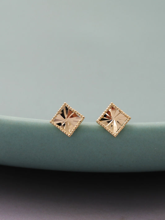 Small Flower Square Ear Studs