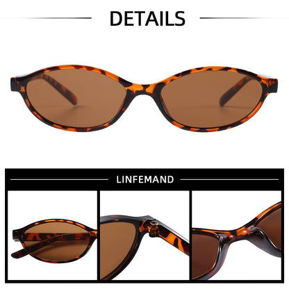Small frame oval sunglasses