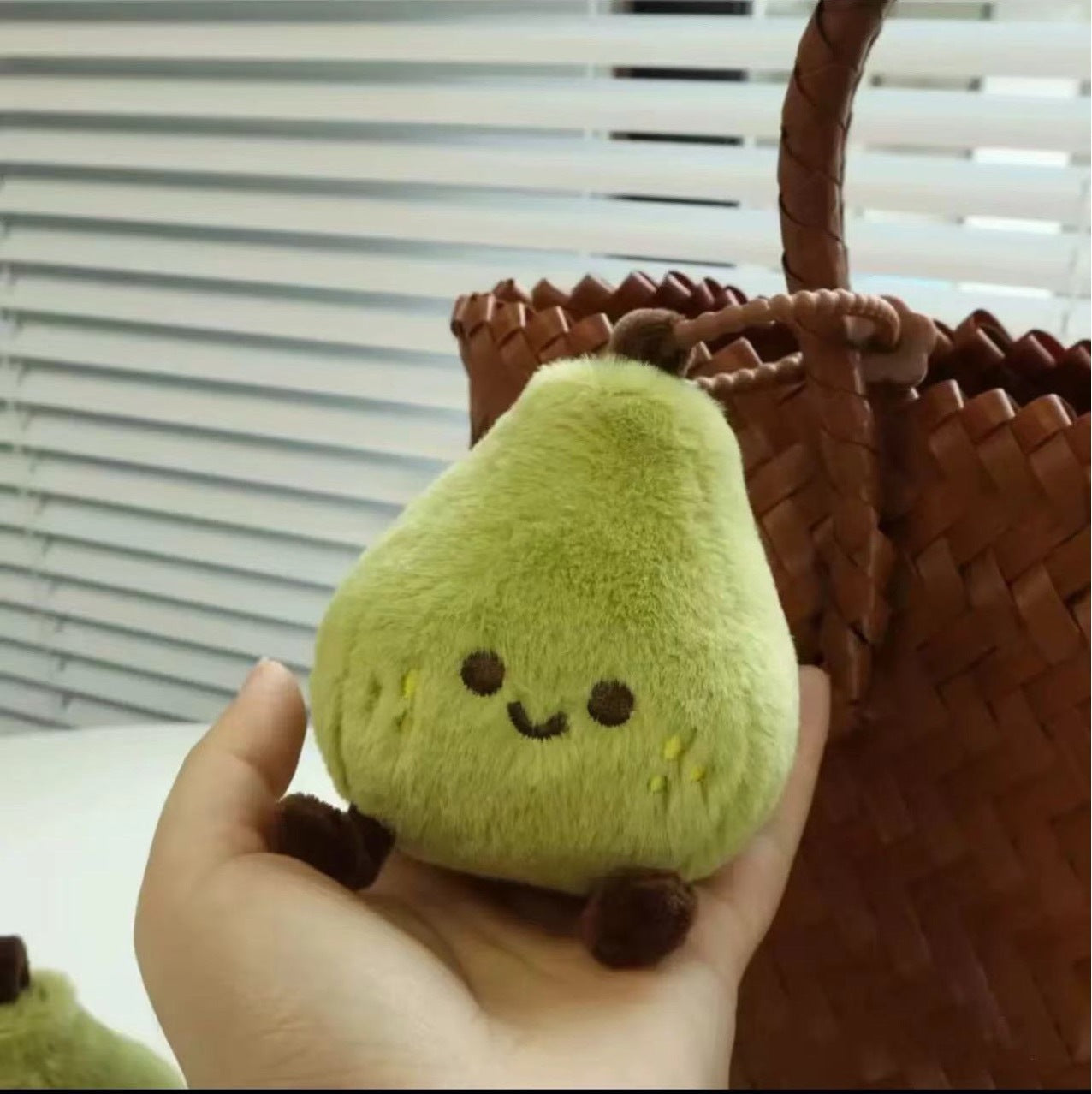Small Green Pear Plush Doll