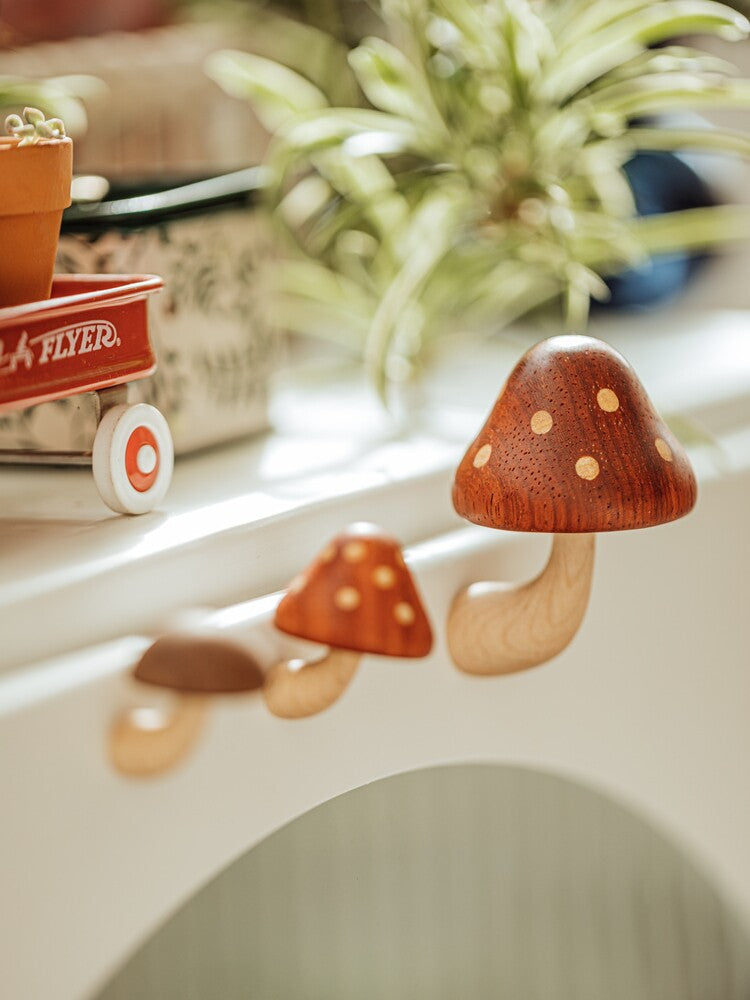 Small mushroom refrigerator magnet