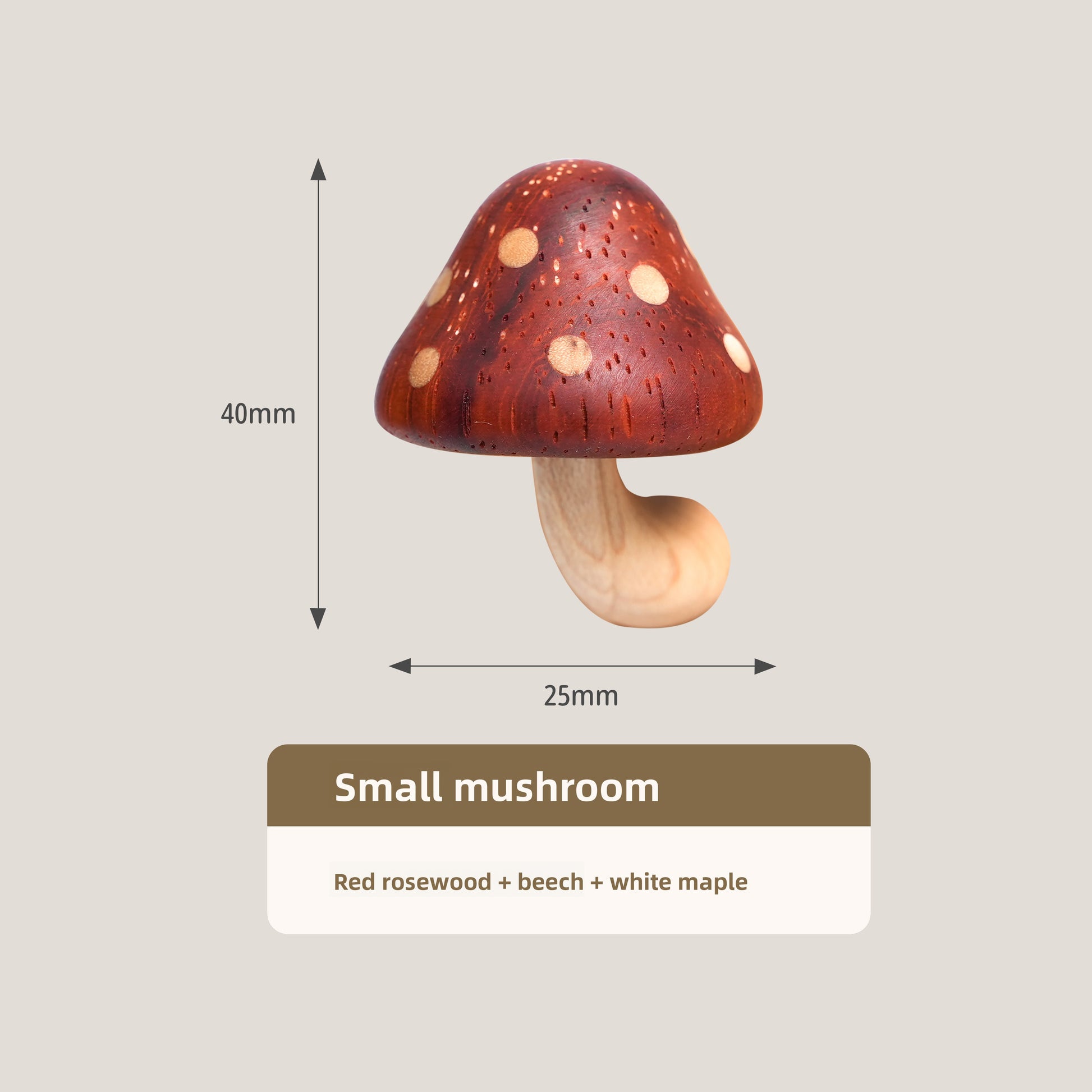 Small mushroom refrigerator magnet
