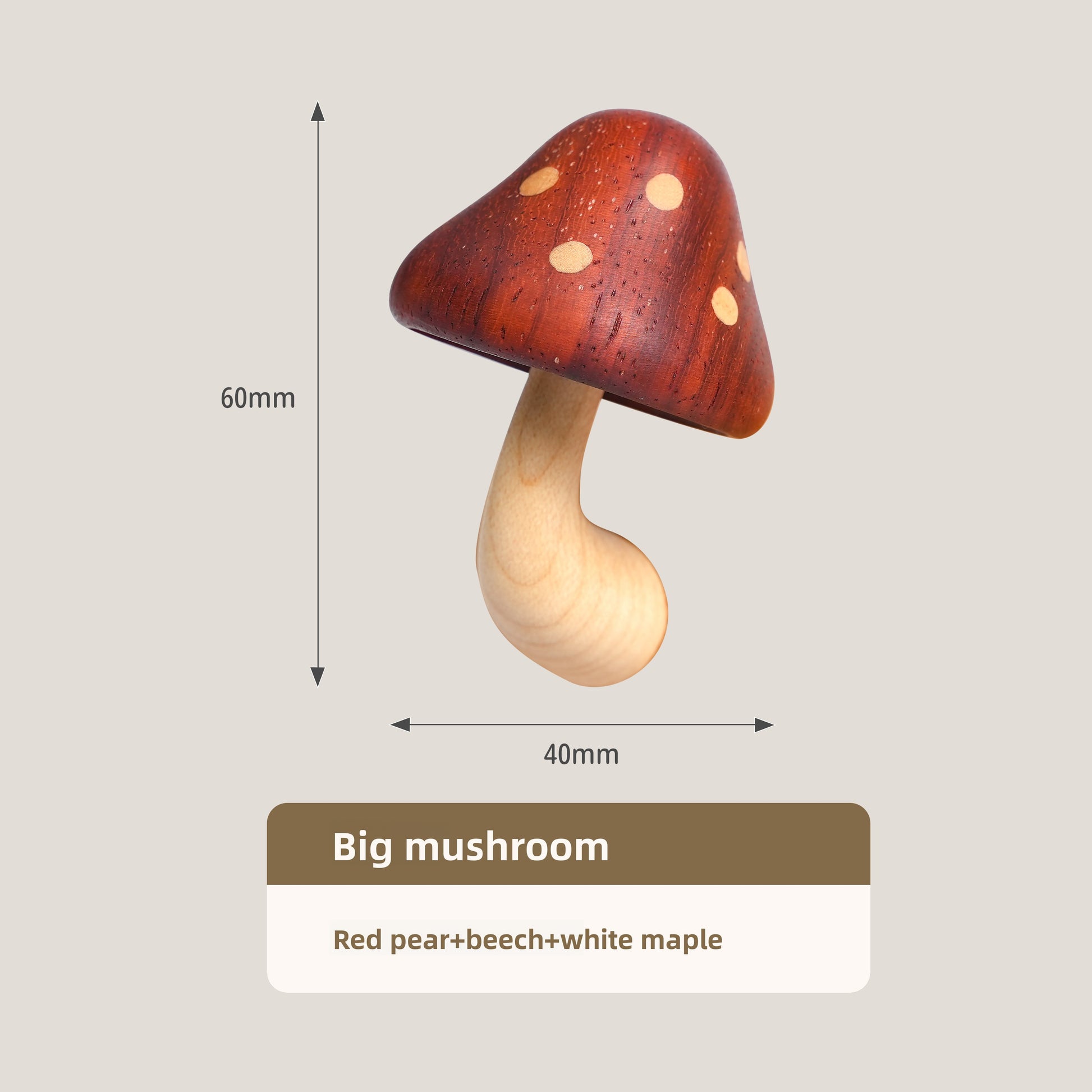 Small mushroom refrigerator magnet