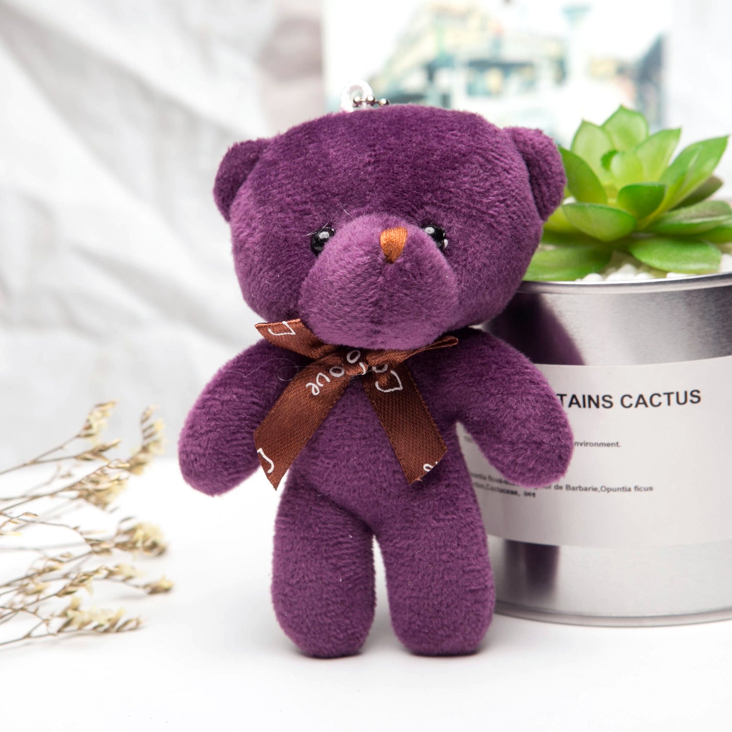 Small Plush Bear Doll Keychain