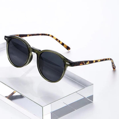 Small round-framed sunglasses
