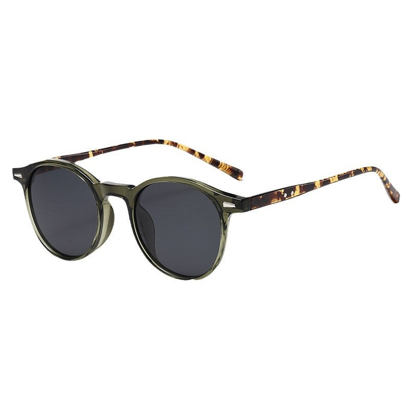 Small round-framed sunglasses
