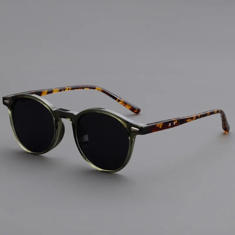 Small round-framed sunglasses