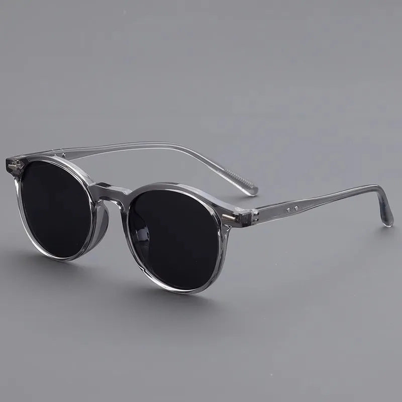Small round-framed sunglasses