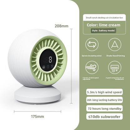 Small Sea Shell Desktop Air Circulation Fan