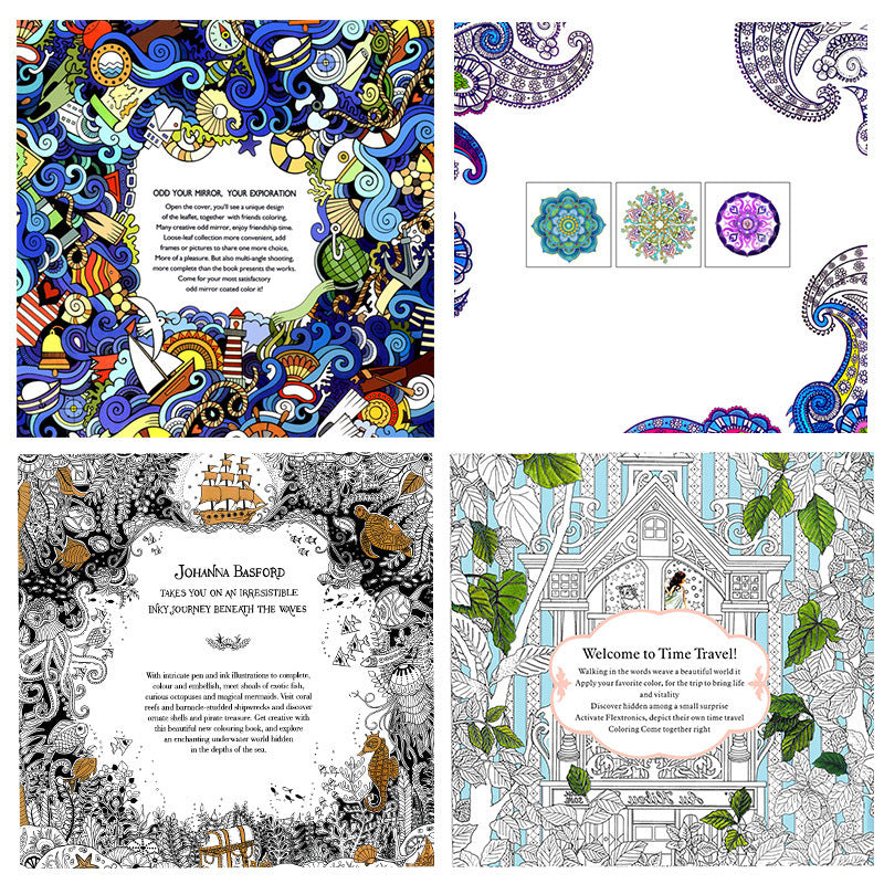 Small size Secret Garden coloring book