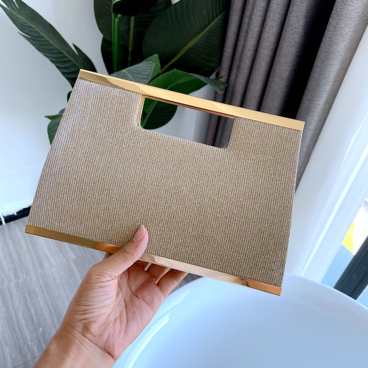 Small Square Evening Clutch Bag