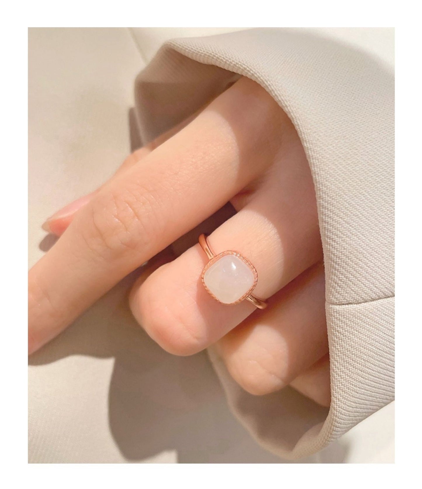Small sugar cube ring