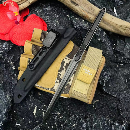 Small Tactical Tea Knife with Non-Slip Handle