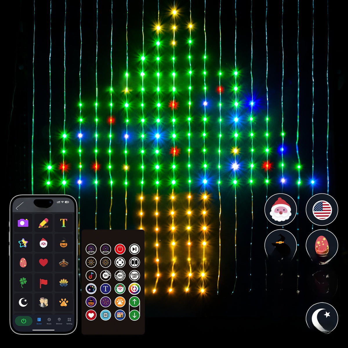 Smart App Curtain Light