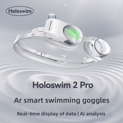 Smart AR Digital Swimming Goggles with Anti-Fog