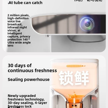 Smart Automatic Pet Feeder with Camera and Timer