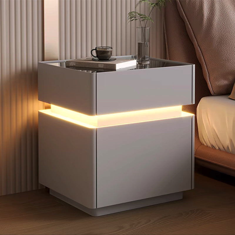 Smart Bedside Table with Wireless Charging