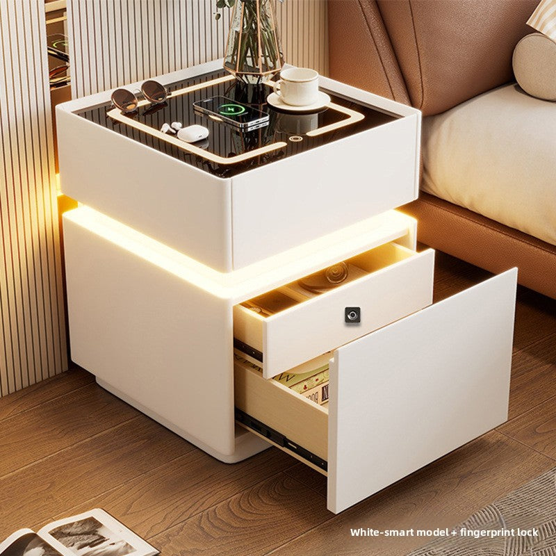 Smart Bedside Table with Wireless Charging