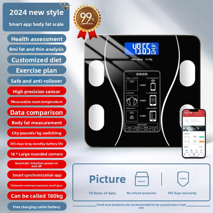 Smart Bluetooth Body Fat Scale with 81 Health Metrics