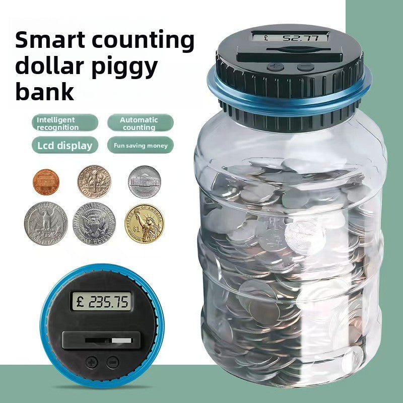Smart counting piggy bank