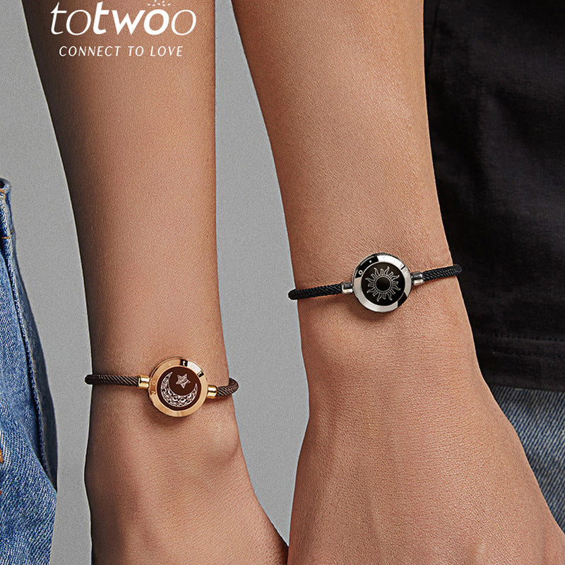 Smart Couple Bracelet with Vibration and Luminous Features