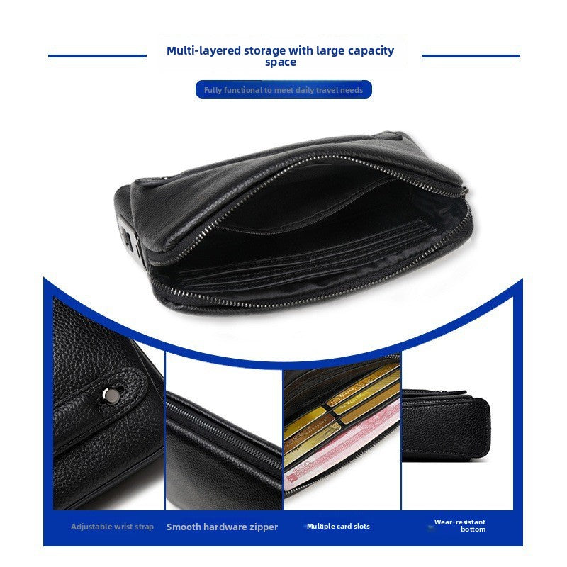 Smart Fingerprint Lock Leather Handbag