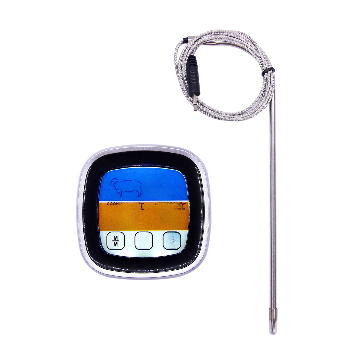 Smart Food Thermometer with Touch Screen and Timer