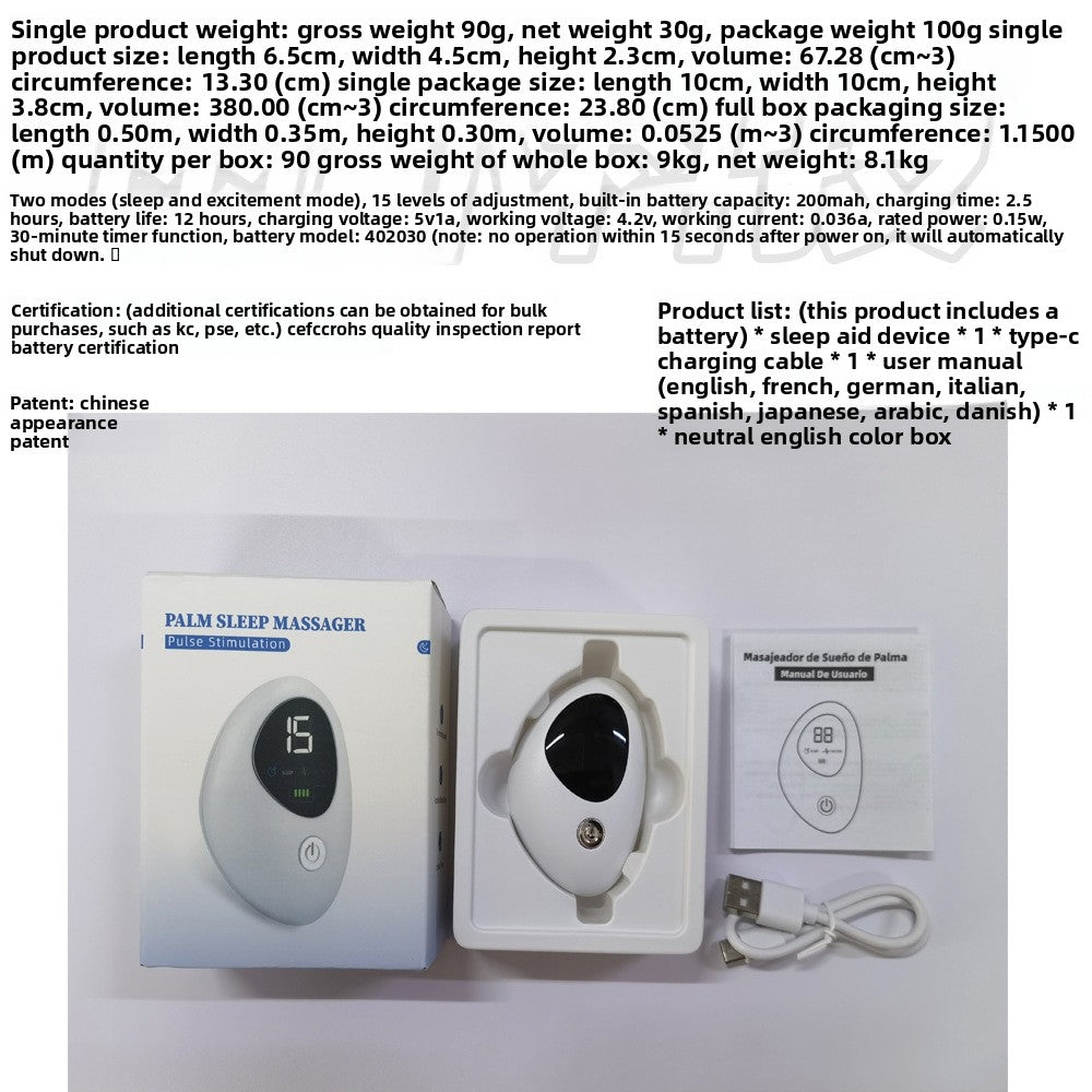 Smart Handheld 15-Level Sleep Aid with Screen Display