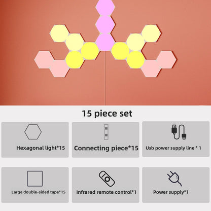 Smart Hexagonal RGB LED Panels with App Control