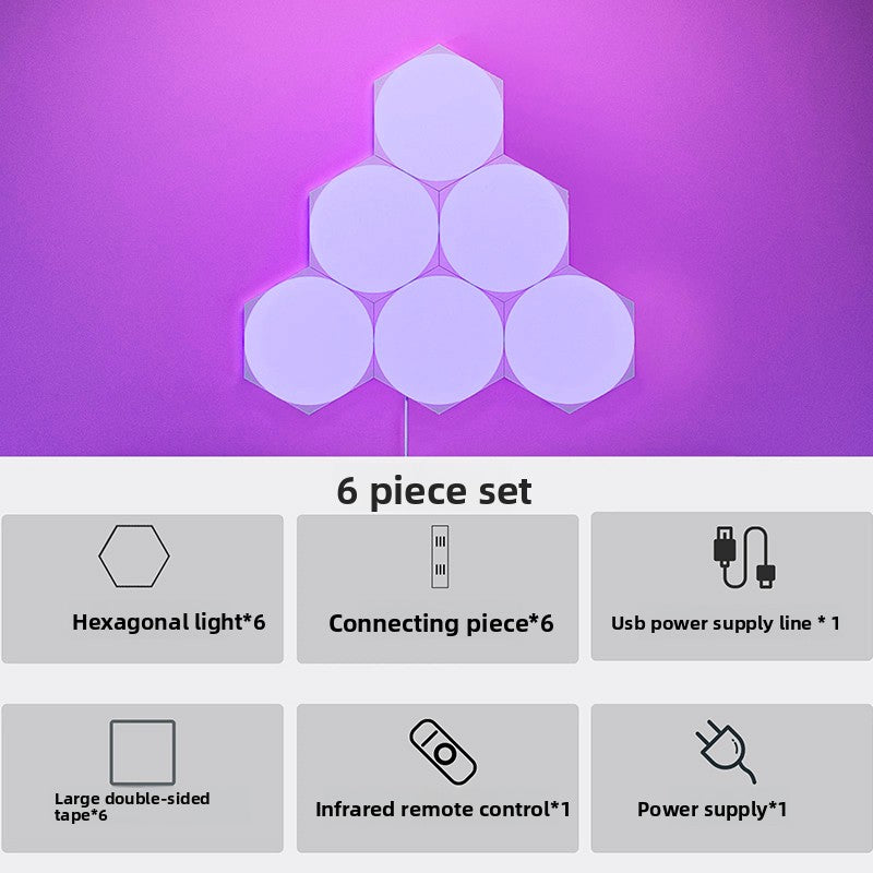 Smart Hexagonal RGB LED Panels with App Control