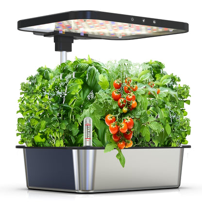 Smart Indoor Hydroponic System with LED Grow Light