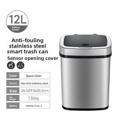 Smart Induction Stainless Steel Trash Can