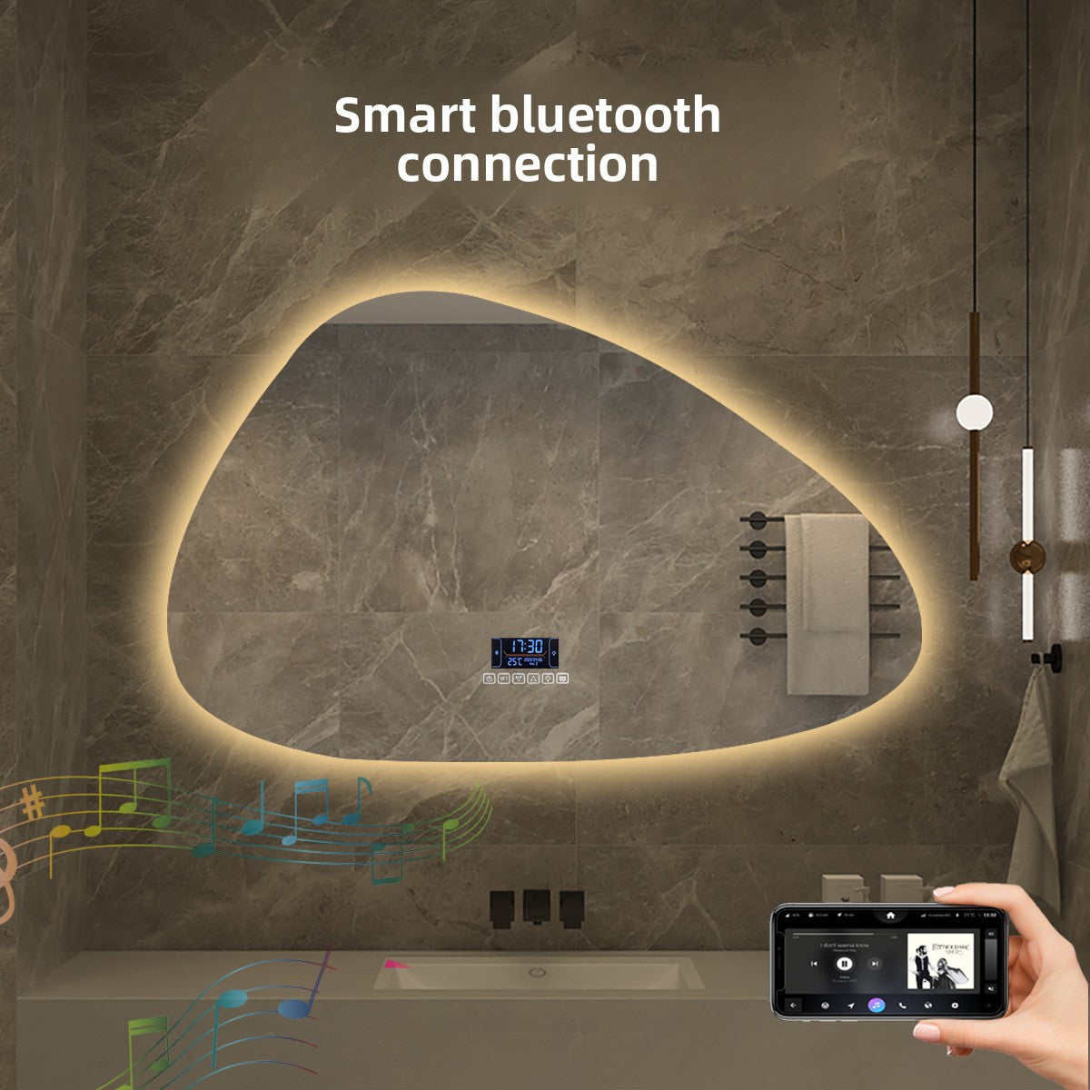 Smart LED Bathroom Mirror with Touch Control