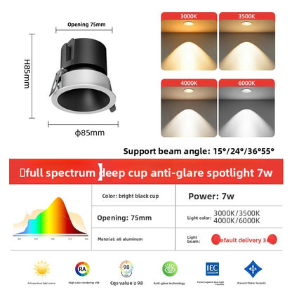 Smart LED Recessed Spotlight Anti Glare Ceiling Light