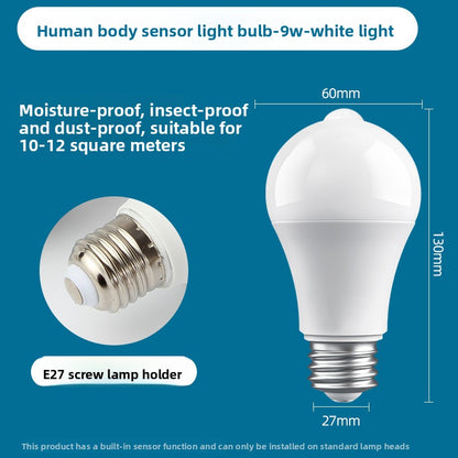 Smart Motion Sensor Voice Control LED Light Bulb