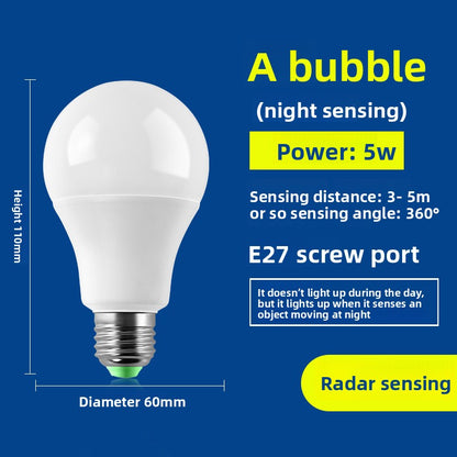 Smart Motion Sensor Voice Control LED Light Bulb
