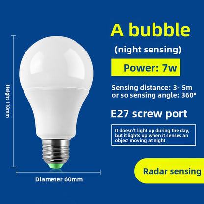Smart Motion Sensor Voice Control LED Light Bulb