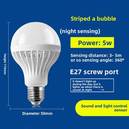 Smart Motion Sensor Voice Control LED Light Bulb