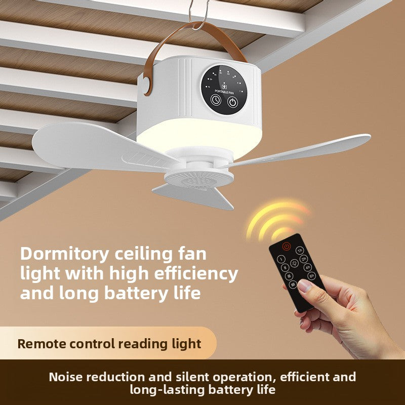 Smart Rechargeable Ceiling Fan with LED Light