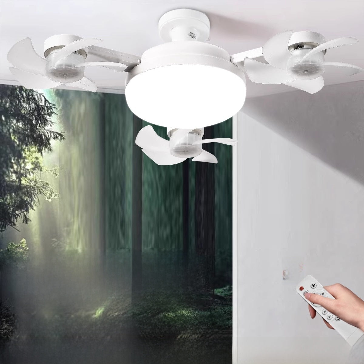 Smart Remote Control Ceiling Fan Light