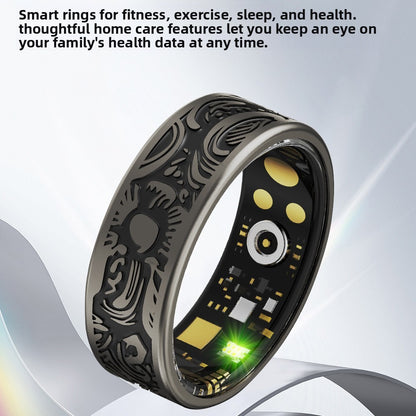 Smart ring made of titanium and steel