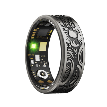 Smart ring made of titanium and steel