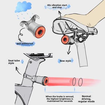 Smart Sensor Brake Tail Light for Bicycles