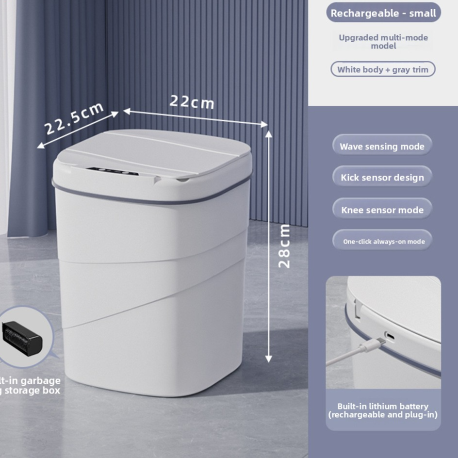 Smart Sensor Trash Can Automatic Lid Large Capacity Kitchen Bathroom