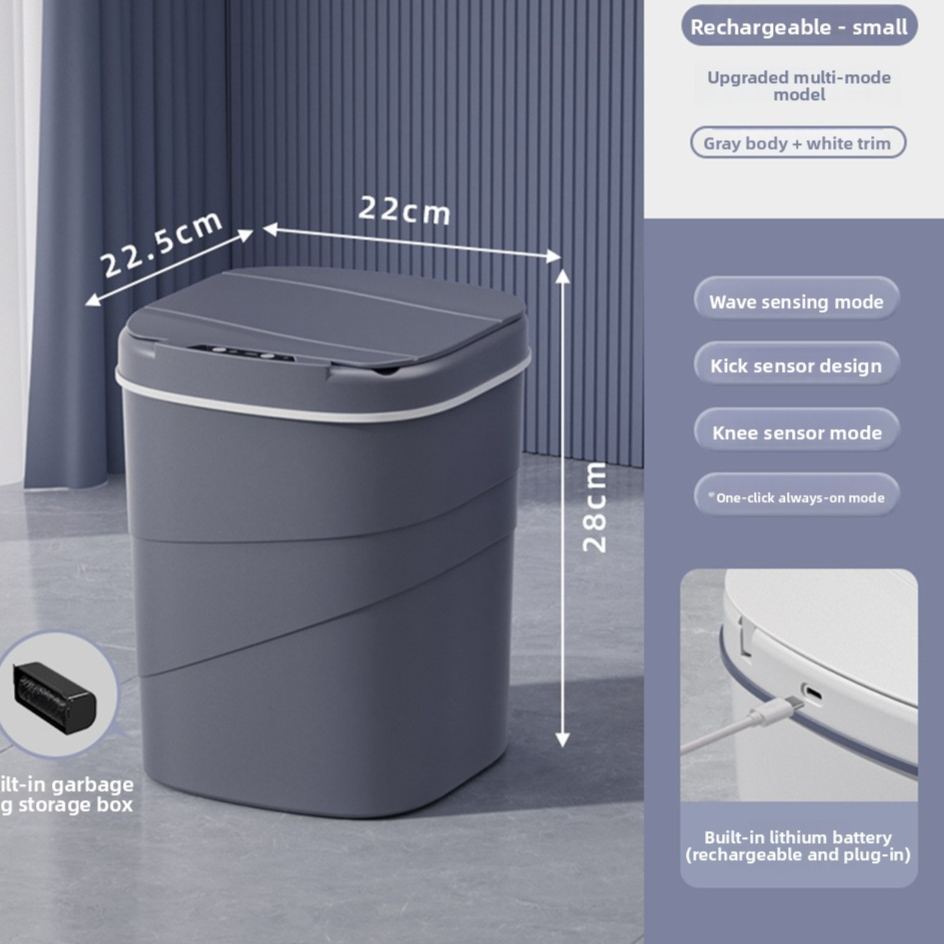 Smart Sensor Trash Can Automatic Lid Large Capacity Kitchen Bathroom