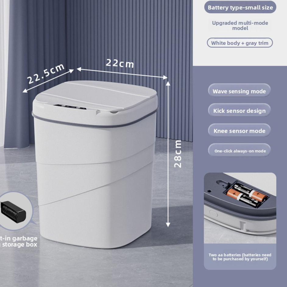Smart Sensor Trash Can with Night Light