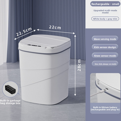 Smart Sensor Trash Can with Night Light