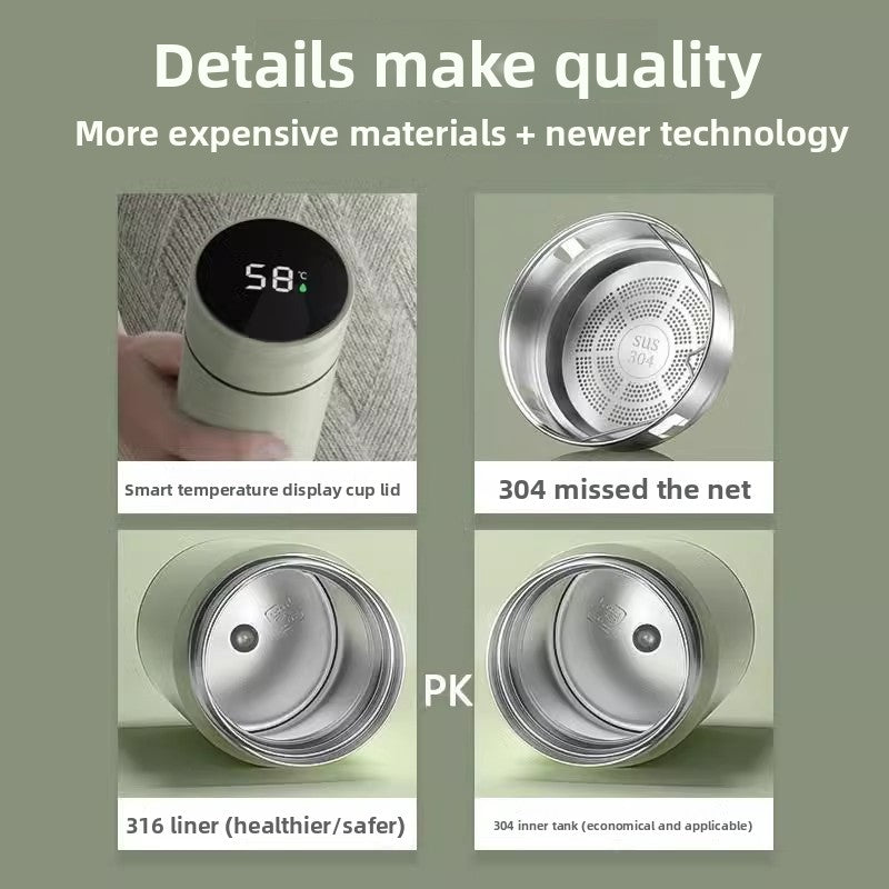 Smart Temperature Display Vacuum Insulated Tea Cup