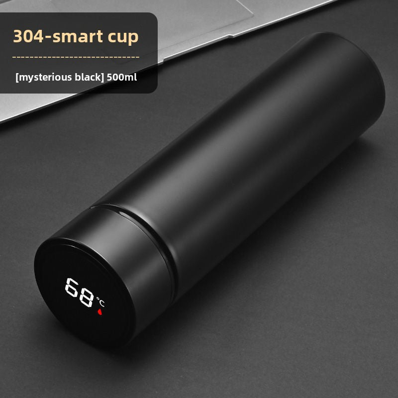 Smart temperature-measuring insulated cup