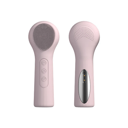 Smart Temperature-Sensing Heating Silicone Facial Cleansing Device